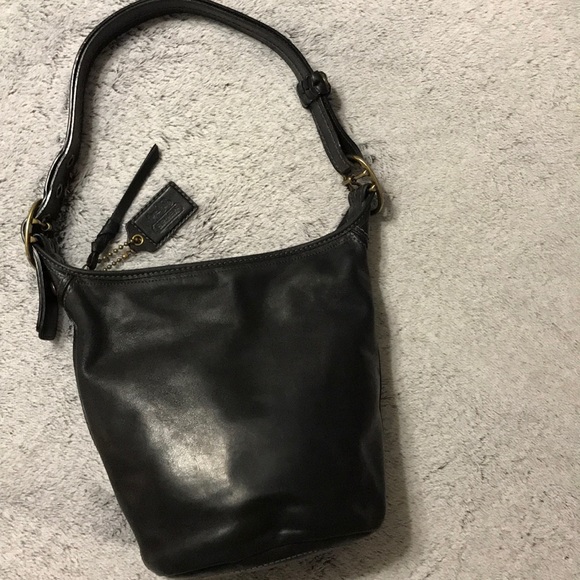 coach leather duffle shoulder bag